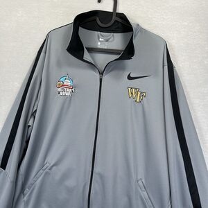 Nike Wake Forest Military Bowl Epic Dri-fit Training Jacket Mens XL Gray Black